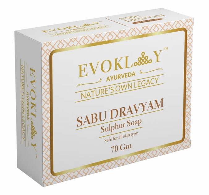 Evoklay Ayurveda SABU DRAVYAM Sulphur Soap